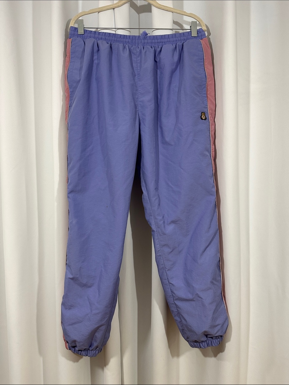 Teddy Fresh Colorblock Track Pants 2XL Purple Pink Nylon Joggers Y2K